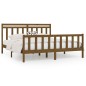 vidaXL Estructura de cama madera maciza marrón miel 200x200 cm vidaXL Estructura de cama madera maciza marrón miel 200x200 cm