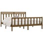 vidaXL Estructura de cama madera maciza marrón miel 200x200 cm vidaXL Estructura de cama madera maciza marrón miel 200x200 cm