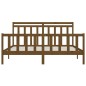 vidaXL Estructura de cama madera maciza marrón miel 200x200 cm vidaXL Estructura de cama madera maciza marrón miel 200x200 cm