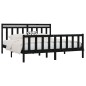 vidaXL Estructura de cama madera maciza de pino negro 180x200 cm vidaXL Estructura de cama madera maciza de pino negro 180x200 cm