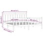 vidaXL Estructura de cama madera maciza de pino gris 180x200 cm