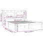 vidaXL Estructura de cama king madera maciza de pino negra 150x200 cm vidaXL Estructura de cama king madera maciza de pino negra 150x200 cm