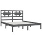 vidaXL Estructura de cama de madera maciza de pino gris 140x200 cm vidaXL Estructura de cama de madera maciza de pino gris 140x200 cm