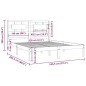 vidaXL Estructura de cama de madera maciza de pino negra 140x200 cm vidaXL Estructura de cama de madera maciza de pino negra 140x200 cm