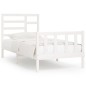 vidaXL Estructura de cama madera maciza de pino blanco 100x200 cm vidaXL Estructura de cama madera maciza de pino blanco 100x200 cm