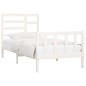 vidaXL Estructura de cama madera maciza de pino blanco 100x200 cm vidaXL Estructura de cama madera maciza de pino blanco 100x200 cm