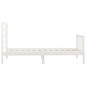 vidaXL Estructura de cama madera maciza de pino blanco 100x200 cm vidaXL Estructura de cama madera maciza de pino blanco 100x200 cm