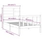 vidaXL Estructura de cama madera maciza de pino blanco 100x200 cm vidaXL Estructura de cama madera maciza de pino blanco 100x200 cm