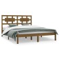vidaXL Estructura de cama madera maciza de pino marrón miel 200x200 cm vidaXL Estructura de cama madera maciza de pino marrón miel 200x200 cm