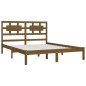 vidaXL Estructura de cama madera maciza de pino marrón miel 200x200 cm vidaXL Estructura de cama madera maciza de pino marrón miel 200x200 cm