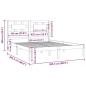 vidaXL Estructura de cama madera maciza de pino marrón miel 200x200 cm vidaXL Estructura de cama madera maciza de pino marrón miel 200x200 cm