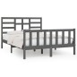 vidaXL Estructura de cama de madera maciza de pino gris 160x200 cm vidaXL Estructura de cama de madera maciza de pino gris 160x200 cm