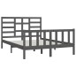 vidaXL Estructura de cama de madera maciza de pino gris 160x200 cm vidaXL Estructura de cama de madera maciza de pino gris 160x200 cm