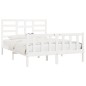 vidaXL Estructura de cama madera maciza King Size blanca 150x200 cm vidaXL Estructura de cama madera maciza King Size blanca 150x200 cm