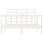 vidaXL Estructura de cama madera maciza King Size blanca 150x200 cm vidaXL Estructura de cama madera maciza King Size blanca 150x200 cm