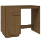 vidaXL Escritorio armarios madera maciza pino marrón miel 135x50x75cm