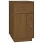 vidaXL Escritorio armarios madera maciza pino marrón miel 135x50x75cm