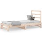 vidaXL Sofá cama extraíble madera maciza de pino 2x(90x200) cm vidaXL Sofá cama extraíble madera maciza de pino 2x(90x200) cm