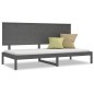 vidaXL Sofá cama madera maciza de pino gris 90x200 cm