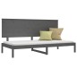 vidaXL Sofá cama madera maciza de pino gris 90x200 cm