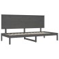 vidaXL Sofá cama madera maciza de pino gris 90x200 cm