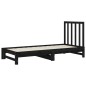 vidaXL Sofá cama extraíble madera maciza de pino negro 2x(90x200) cm vidaXL Sofá cama extraíble madera maciza de pino negro 2x(90x200) cm