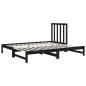 vidaXL Sofá cama extraíble madera maciza de pino negro 2x(90x200) cm vidaXL Sofá cama extraíble madera maciza de pino negro 2x(90x200) cm