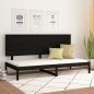 vidaXL Sofá cama madera maciza de pino negro 90x200 cm vidaXL Sofá cama madera maciza de pino negro 90x200 cm