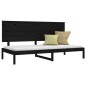 vidaXL Sofá cama madera maciza de pino negro 90x200 cm vidaXL Sofá cama madera maciza de pino negro 90x200 cm