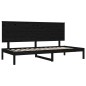 vidaXL Sofá cama madera maciza de pino negro 90x200 cm vidaXL Sofá cama madera maciza de pino negro 90x200 cm