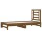 vidaXL Sofá cama extraíble madera maciza de pino marrón 2x(90x200) cm vidaXL Sofá cama extraíble madera maciza de pino marrón 2x(90x200) cm