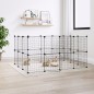 vidaXL Jaula para mascotas de 28 paneles puerta acero negro 35x35 cm vidaXL Jaula para mascotas de 28 paneles puerta acero negro 35x35 cm