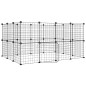 vidaXL Jaula para mascotas de 28 paneles puerta acero negro 35x35 cm vidaXL Jaula para mascotas de 28 paneles puerta acero negro 35x35 cm