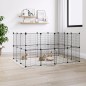 vidaXL Jaula para mascotas de 28 paneles puerta acero negro 35x35 cm vidaXL Jaula para mascotas de 28 paneles puerta acero negro 35x35 cm