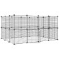 vidaXL Jaula para mascotas de 28 paneles puerta acero negro 35x35 cm vidaXL Jaula para mascotas de 28 paneles puerta acero negro 35x35 cm
