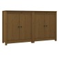vidaXL Aparador 2 uds de madera maciza de pino marrón 70x35x80 cm vidaXL Aparador 2 uds de madera maciza de pino marrón 70x35x80 cm