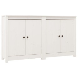 vidaXL Aparador 2 uds de madera maciza de pino blanco 70x35x80 cm
