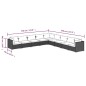 vidaXL Set de muebles de jardín 9 pzas y cojines ratán sintético gris vidaXL Set de muebles de jardín 9 pzas y cojines ratán sintético gris