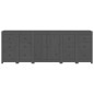 vidaXL Aparador de madera maciza de pino gris 230 x 35 x 80 cm vidaXL Aparador de madera maciza de pino gris 230 x 35 x 80 cm