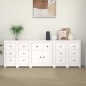 vidaXL Aparador de madera maciza de pino blanco 230 x 35 x 80 cm vidaXL Aparador de madera maciza de pino blanco 230 x 35 x 80 cm