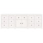 vidaXL Aparador de madera maciza de pino blanco 230 x 35 x 80 cm vidaXL Aparador de madera maciza de pino blanco 230 x 35 x 80 cm