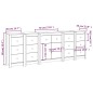 vidaXL Aparador de madera maciza de pino blanco 230 x 35 x 80 cm vidaXL Aparador de madera maciza de pino blanco 230 x 35 x 80 cm