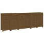 vidaXL Aparador de madera maciza de pino marrón miel 230 x 35 x 80 cm vidaXL Aparador de madera maciza de pino marrón miel 230 x 35 x 80 cm