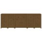 vidaXL Aparador de madera maciza de pino marrón miel 230 x 35 x 80 cm vidaXL Aparador de madera maciza de pino marrón miel 230 x 35 x 80 cm