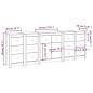 vidaXL Aparador de madera maciza de pino marrón miel 230 x 35 x 80 cm vidaXL Aparador de madera maciza de pino marrón miel 230 x 35 x 80 cm