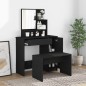 vidaXL Juego de muebles de tocador negro 86,5x35x136 cm vidaXL Juego de muebles de tocador negro 86,5x35x136 cm
