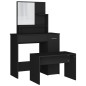 vidaXL Juego de muebles de tocador negro 86,5x35x136 cm vidaXL Juego de muebles de tocador negro 86,5x35x136 cm