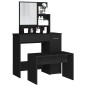 vidaXL Juego de muebles de tocador negro 86,5x35x136 cm vidaXL Juego de muebles de tocador negro 86,5x35x136 cm