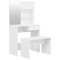 vidaXL Juego de tocador blanco brillante 74,5x40x141 cm
