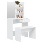 vidaXL Juego de tocador blanco brillante 74,5x40x141 cm